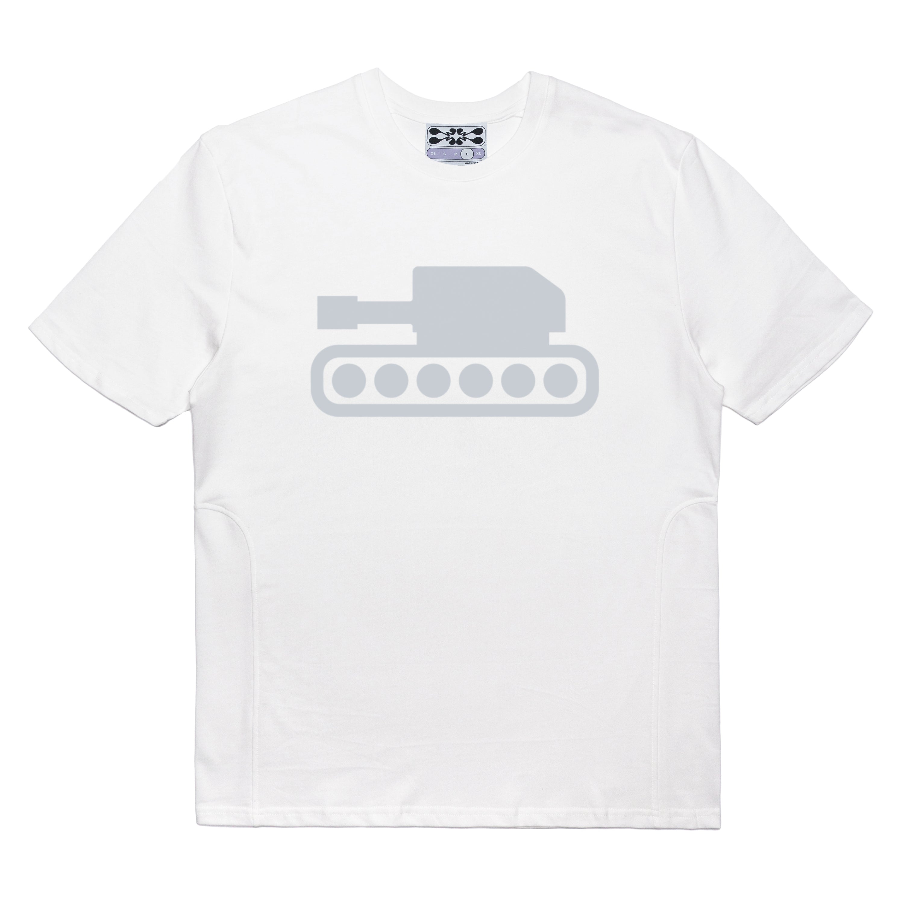 WHITE DEC o WAR TANK LOGO T-SHIRT